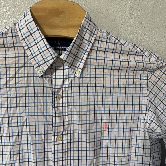 Ralph Lauren Other - Ralph Lauren Classic Fit Button Down Shirt Long Sleeve Blue Plaid Men Large/16.5